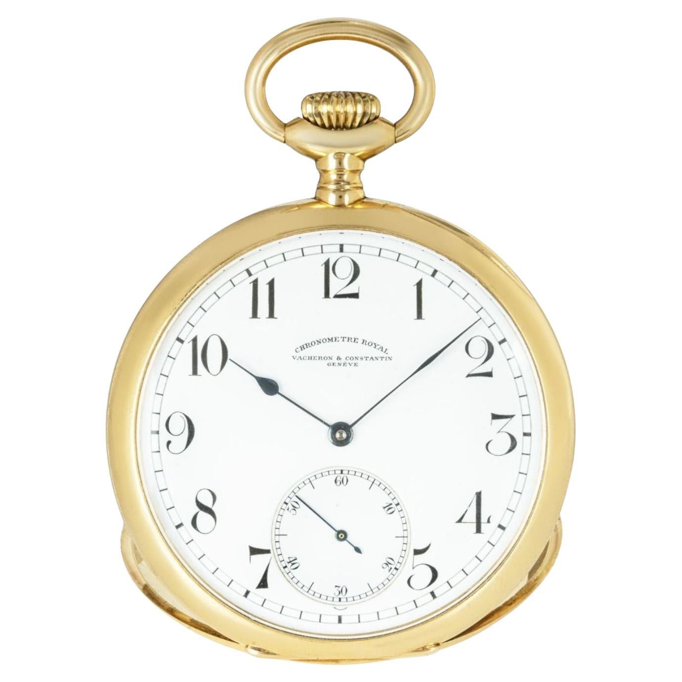 Vacheron Constantin Chronometer Royal 18ct Gold Keyless Lever Pocket Watch C1920