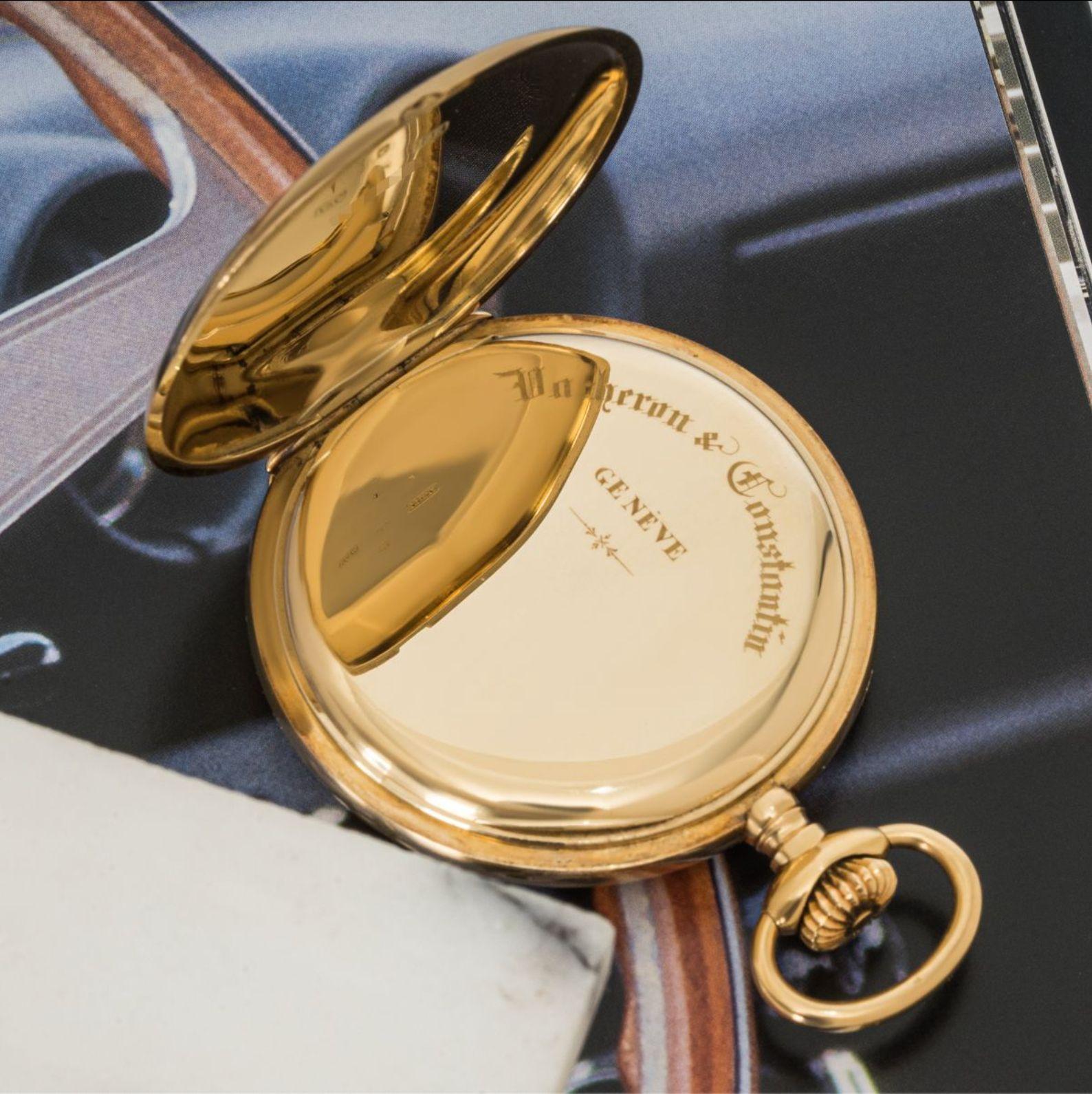 Men's Vacheron Constantin Chronometer Royal Gold Open Face Pocket Watch C1910 For Sale