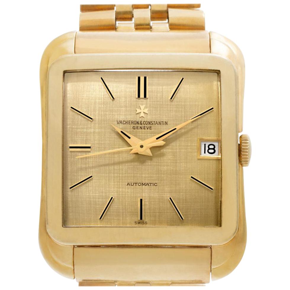 Vacheron Constantin Cioccolatone 6440 Q 18 Karat Yellow Gold Automatic Watch For Sale