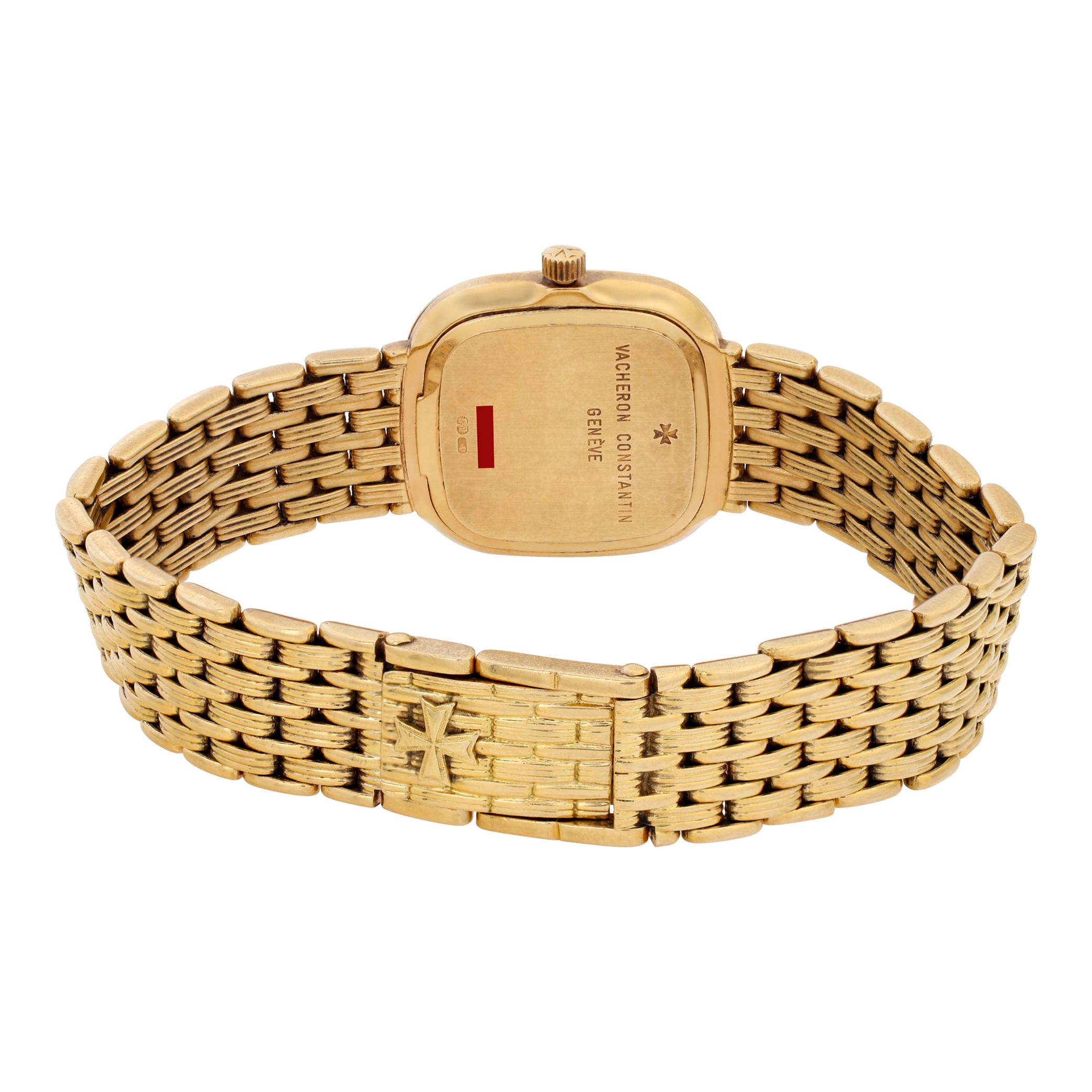 Women's Vacheron Constantin Classic 18K yellow gold Quartz Wristwatch Ref 27095 For Sale
