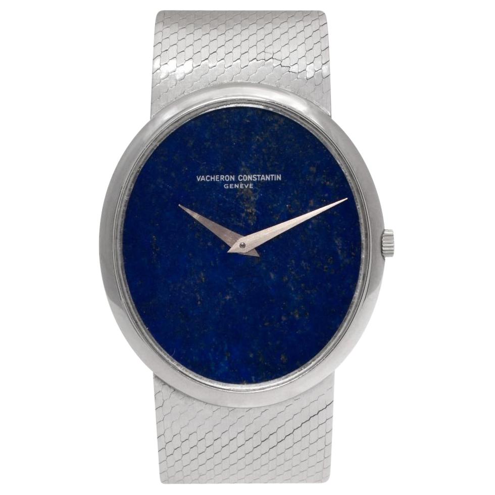 Vacheron Constantin Classic 2047P 18 Karat White Gold Blue Dial Manual Watch For Sale