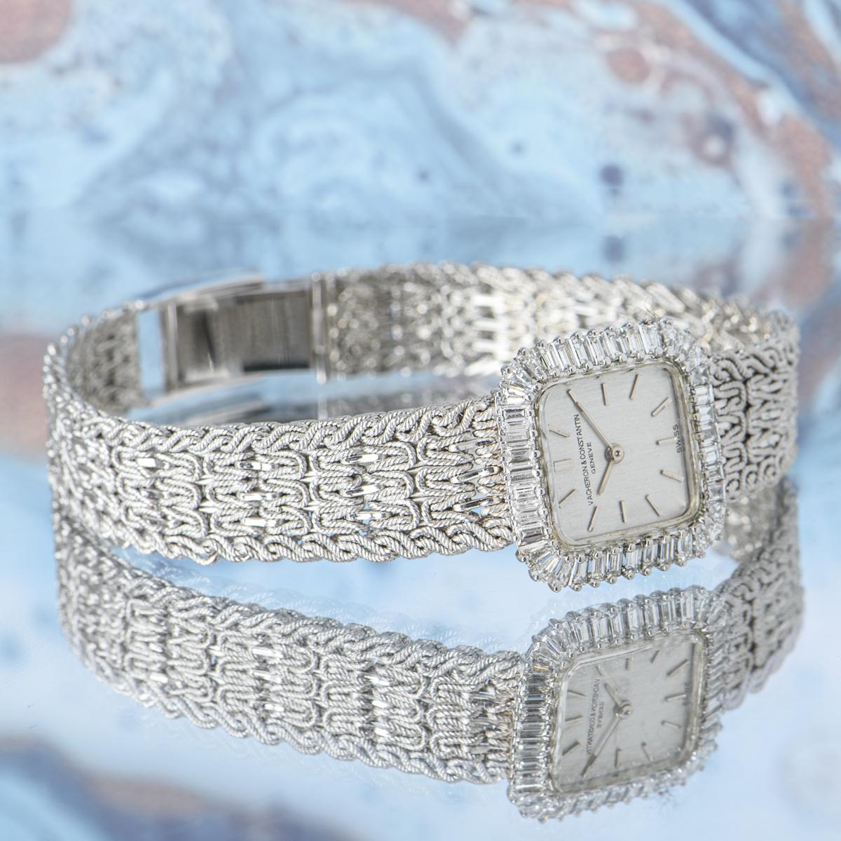 Vacheron Constantin Cocktail Watch White Gold Diamond Bezel F3.1046 In Excellent Condition For Sale In London, GB