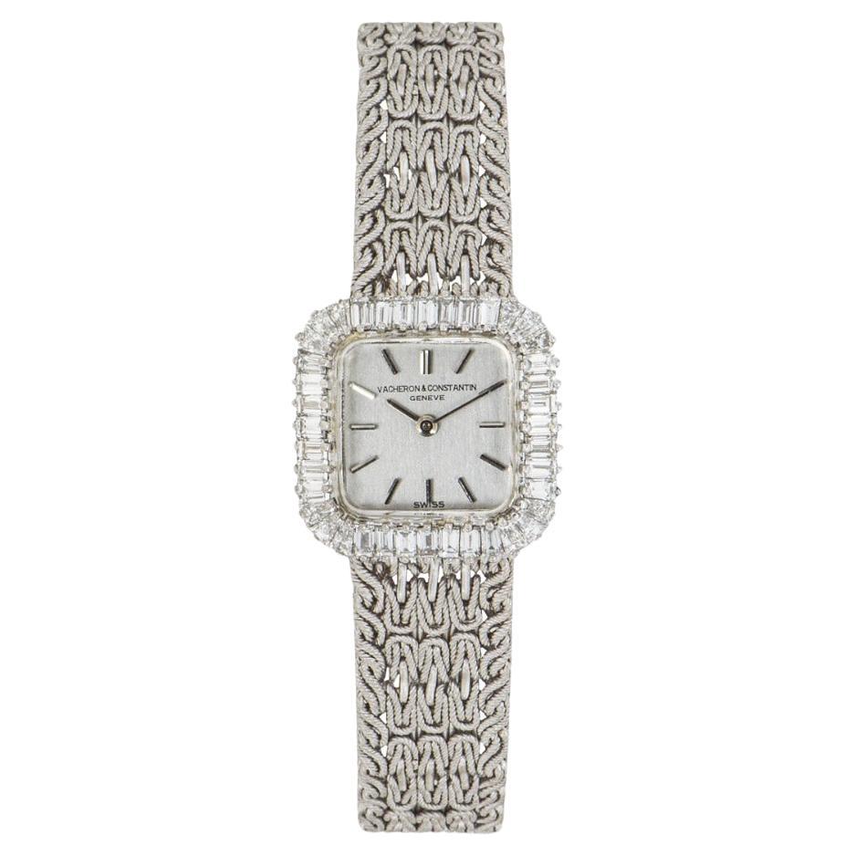 Reloj de cóctel Vacheron Constantin Oro blanco Bisel de diamantes F3.1046