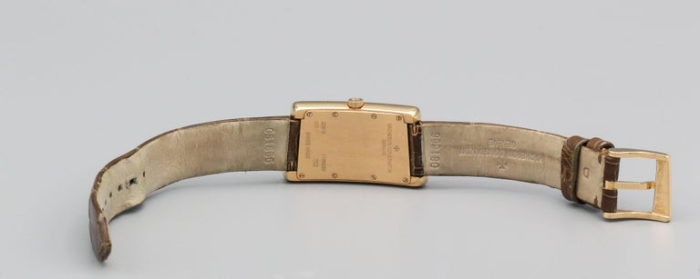 Vacheron Constantin Diamond 18 Karat Rose Gold 1972 Cambree Ladies Wristwatch For Sale 3