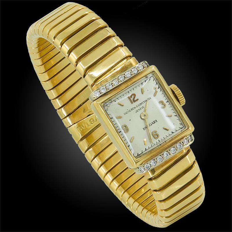 Vacheron Constantin Damenuhr aus Gold mit Diamanten im Zustand „Gut“ im Angebot in New York, NY