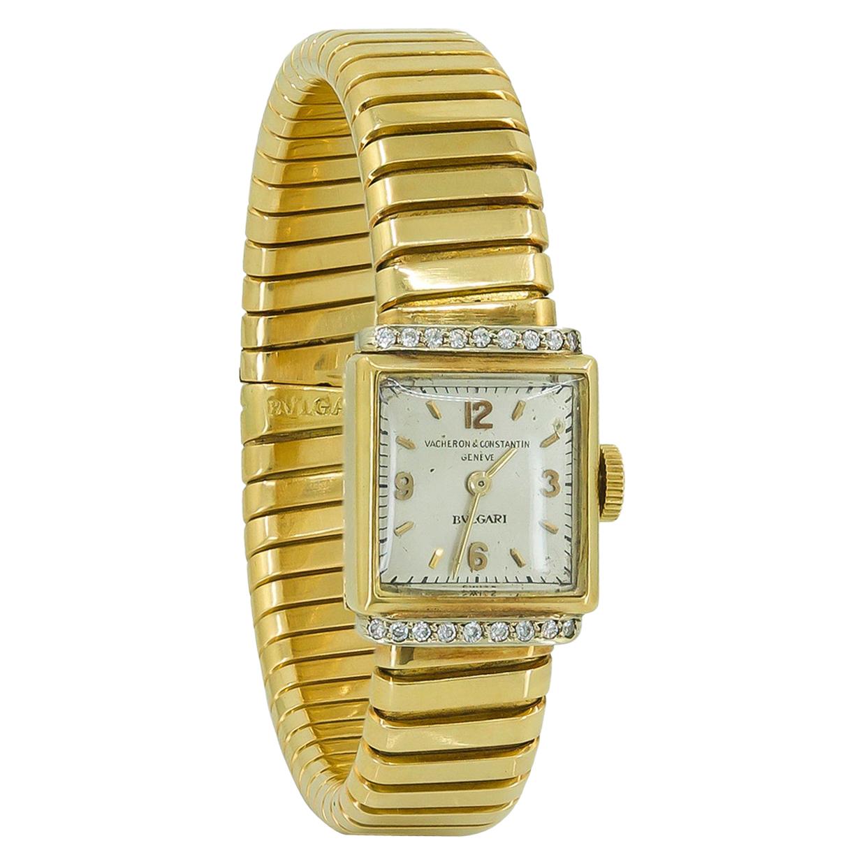Vacheron Constantin Diamond Ladies Gold Watch