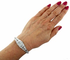 Vacheron-Constantin Montre-bracelet pour femme avec bracelet en platine et diamants