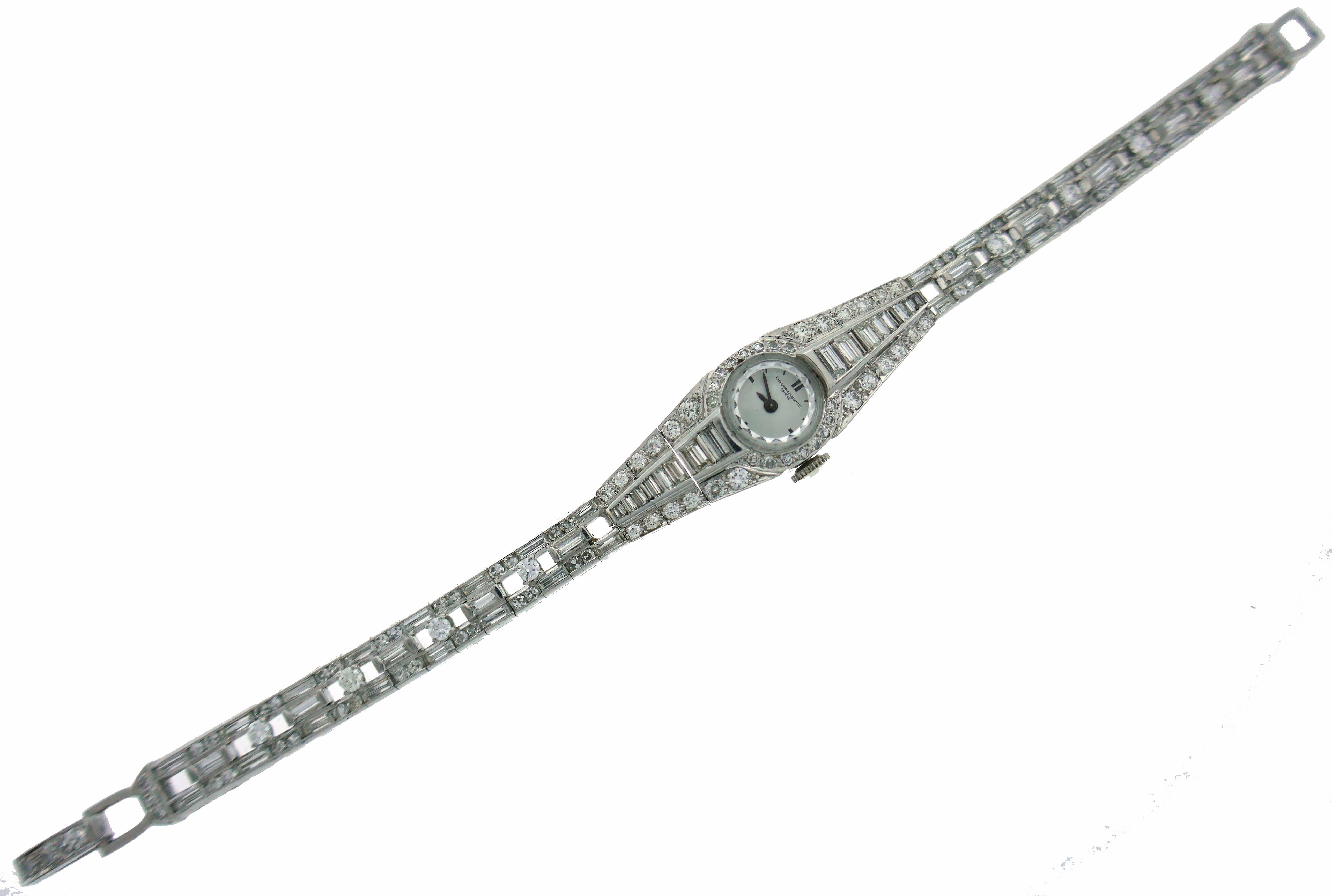 Women's Vacheron-Constantin Diamond Platinum Bracelet Ladies Wristwatch