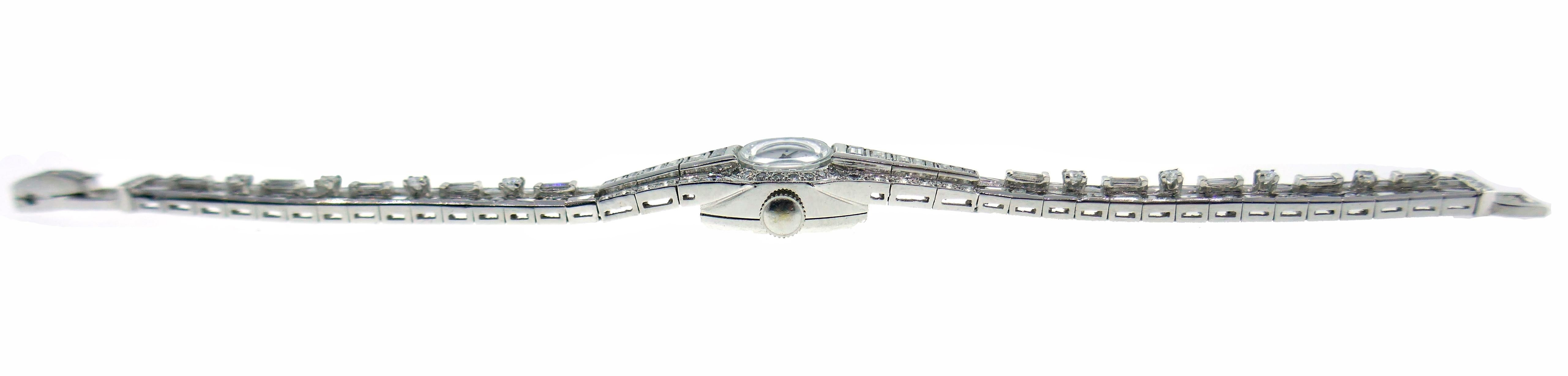 Vacheron-Constantin Diamond Platinum Bracelet Ladies Wristwatch 2
