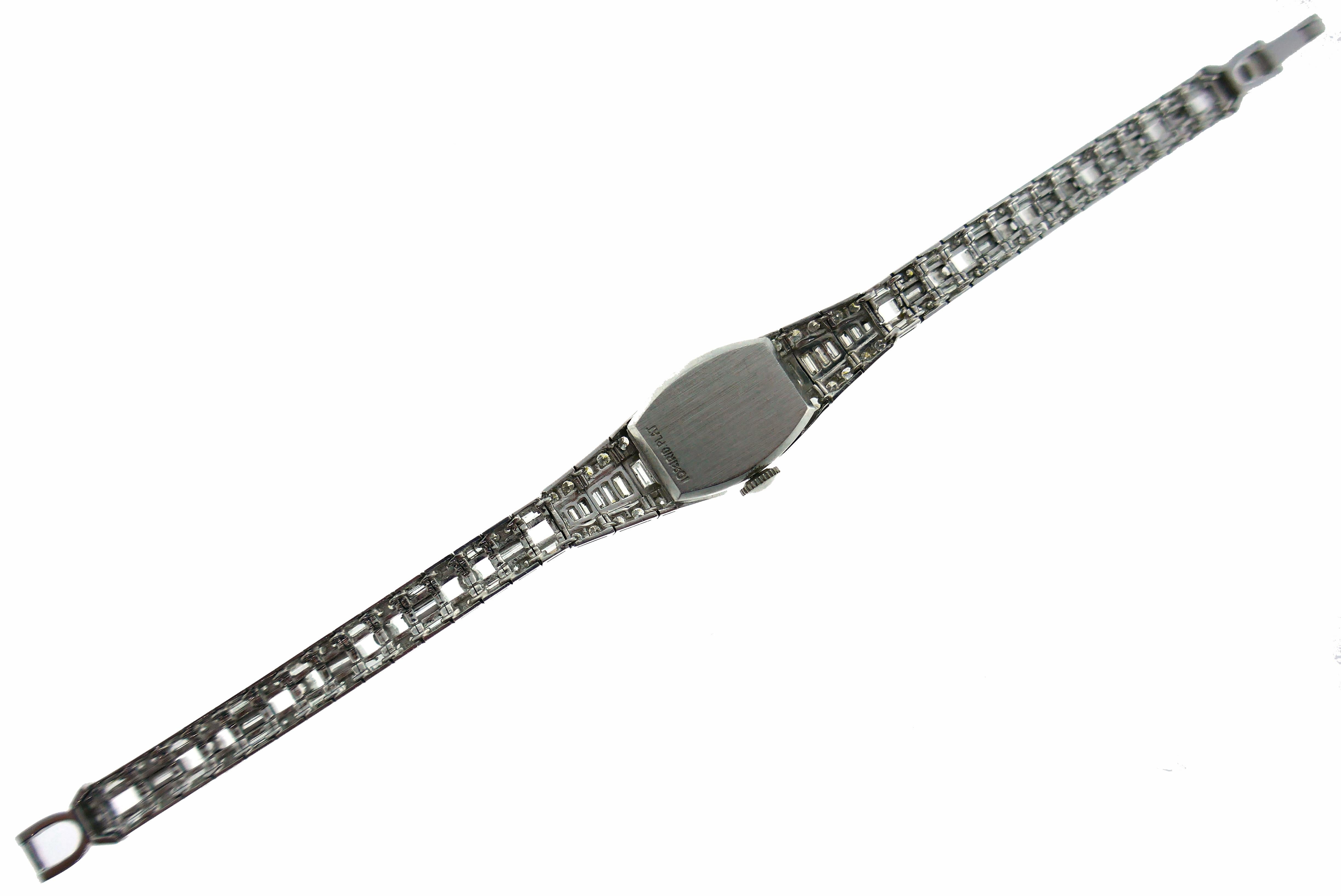 Vacheron-Constantin Diamond Platinum Bracelet Ladies Wristwatch 3