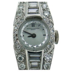 Vacheron-Constantin Montre-bracelet pour femme avec bracelet en platine et diamants