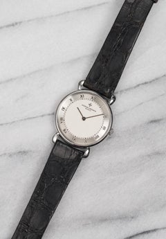 Vintage 1990s Vacheron Constantin Extra Plat 33084 Platinum Silver Dial 31 mm
