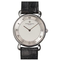 Vintage 1990s Vacheron Constantin Extra Plat 33084 Platinum Silver Dial 31 mm