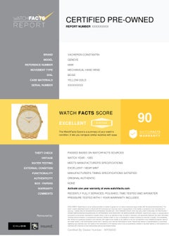 Vacheron Constantin Geneve 6099:: Beige Zifferblatt:: zertifiziert und Garantie