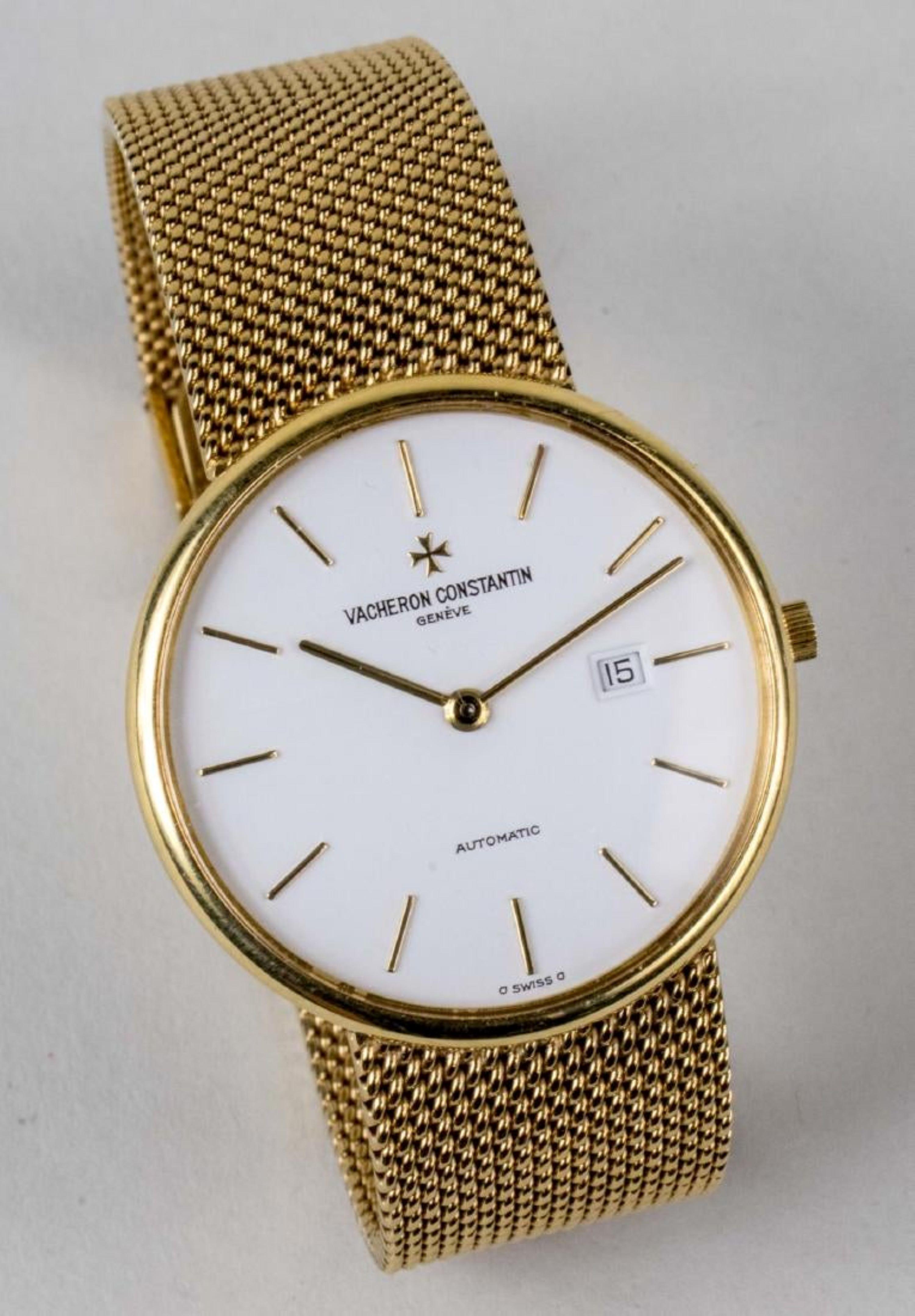 Vacheron Constantin Gold Wristwatch In Good Condition For Sale In Westfield, NJ