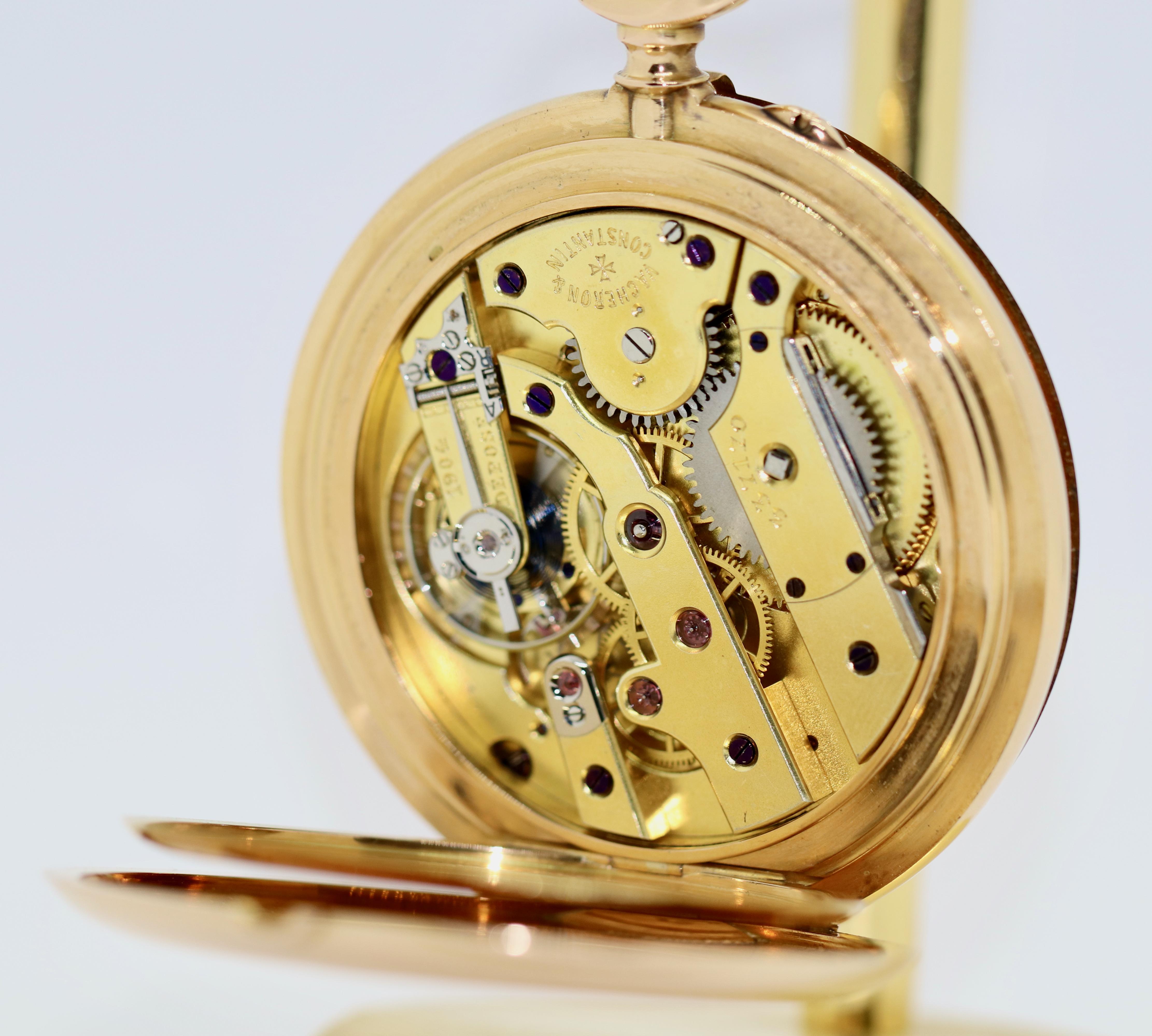 Vacheron & Constantin Grottendieck Bruxelles 18 Karat Gold Pocket Watch For Sale 6