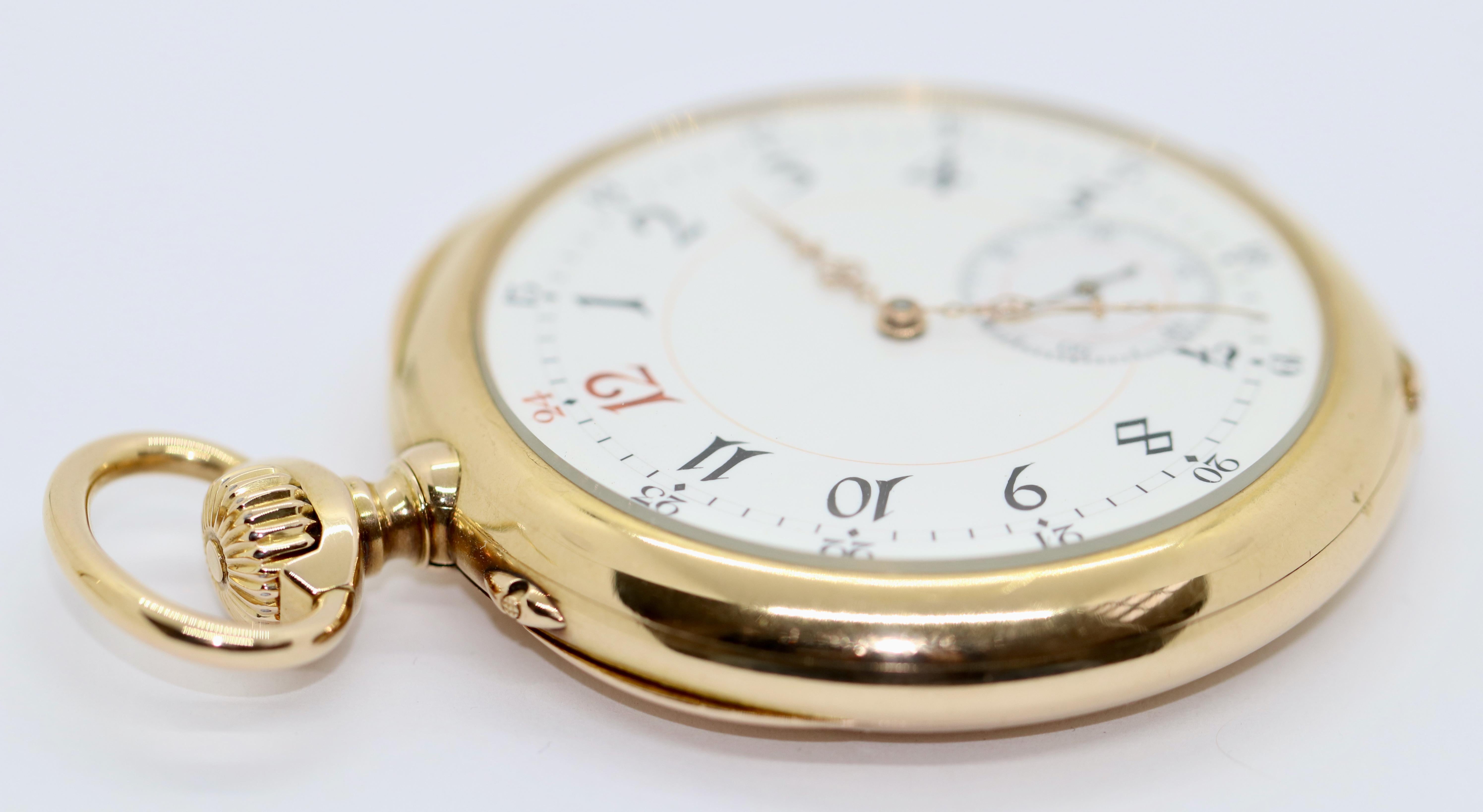 Vacheron & Constantin Grottendieck Bruxelles 18 Karat Gold Pocket Watch In Fair Condition For Sale In Berlin, DE