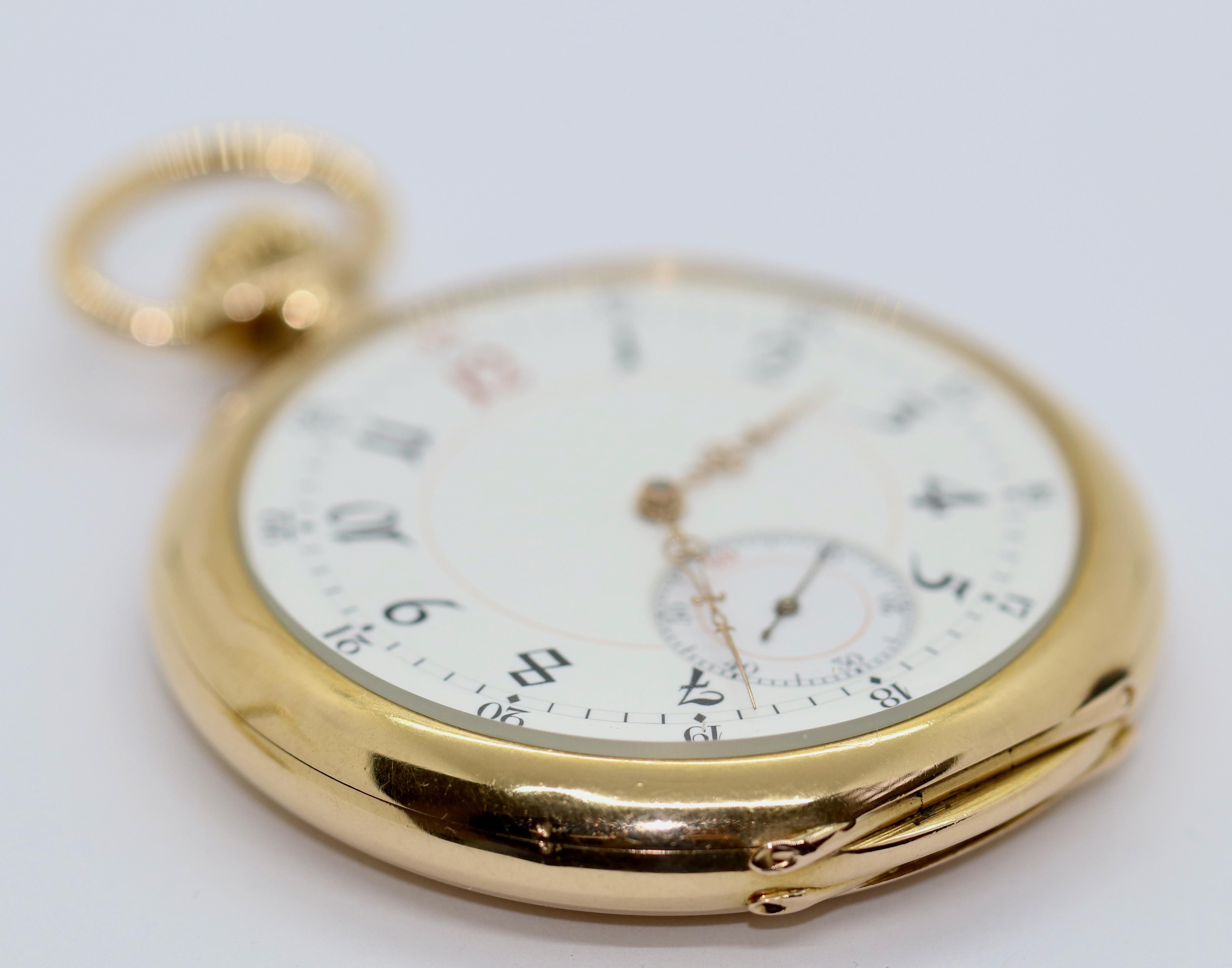 Men's Vacheron & Constantin Grottendieck Bruxelles 18 Karat Gold Pocket Watch For Sale