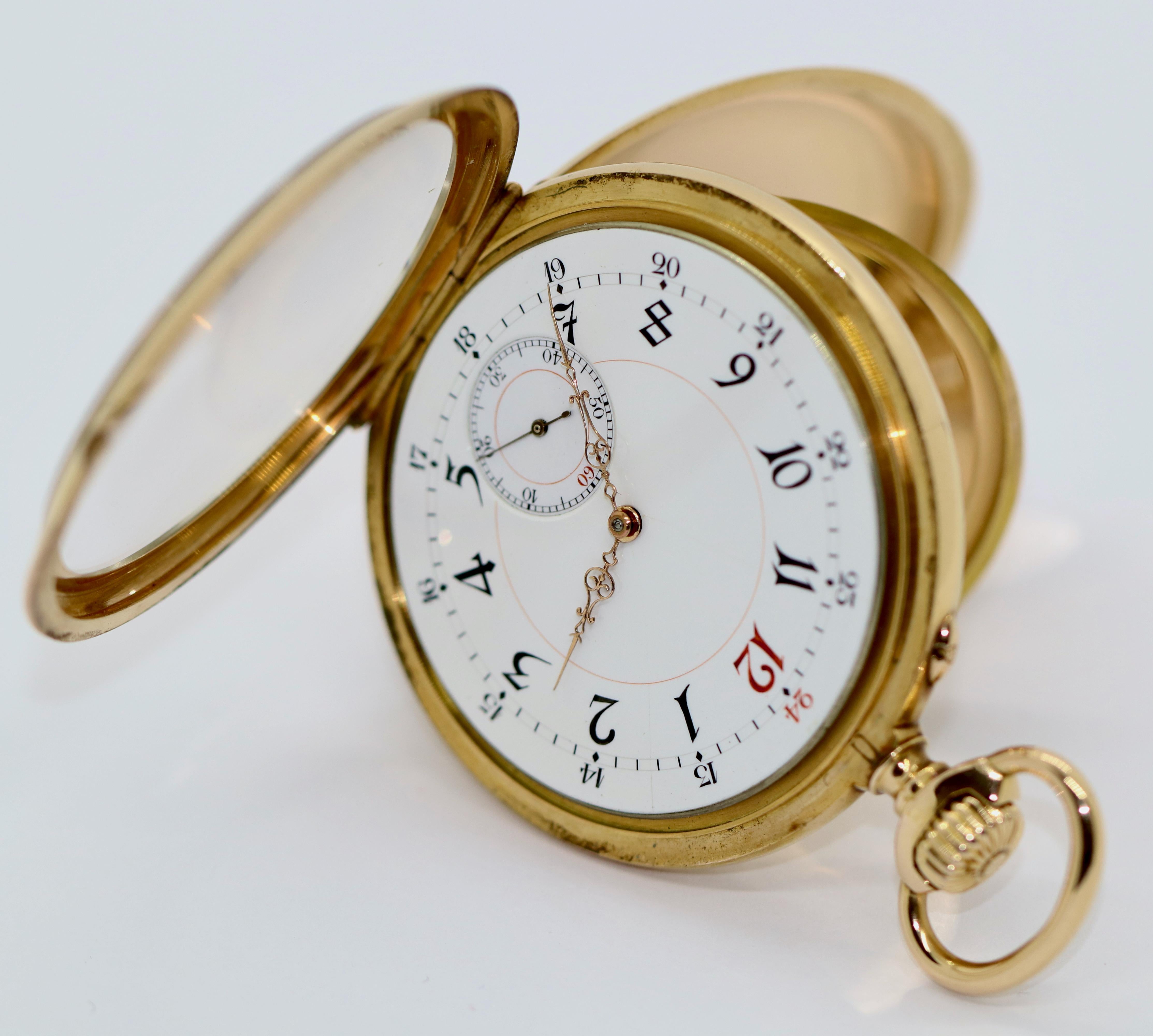 Vacheron & Constantin Grottendieck Bruxelles 18 Karat Gold Pocket Watch For Sale 1