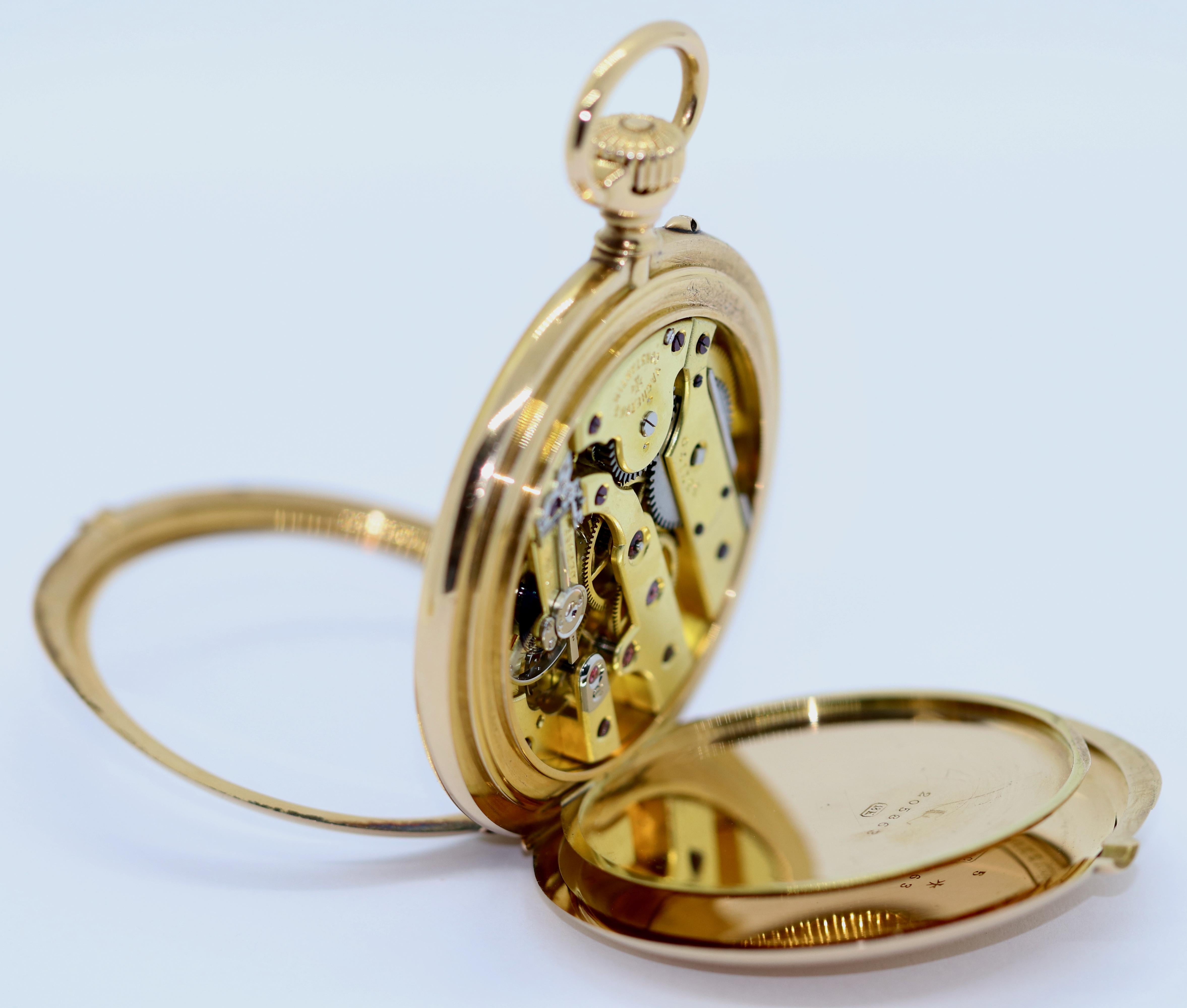 Vacheron & Constantin Grottendieck Bruxelles 18 Karat Gold Pocket Watch For Sale 2