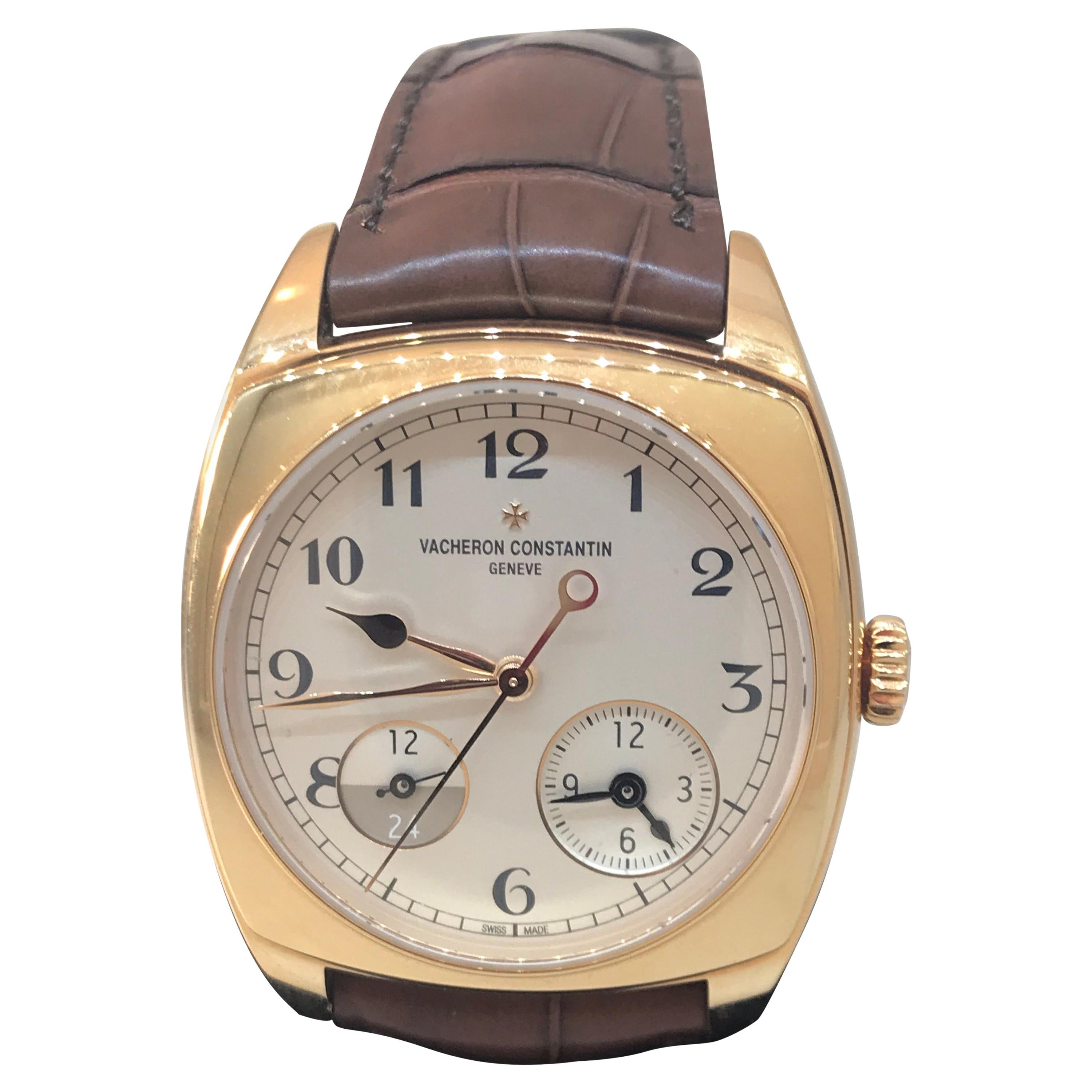 Vacheron Constantin Harmony Dual Time Rose Gold Automatic Men's Watch 7810s/000R For Sale