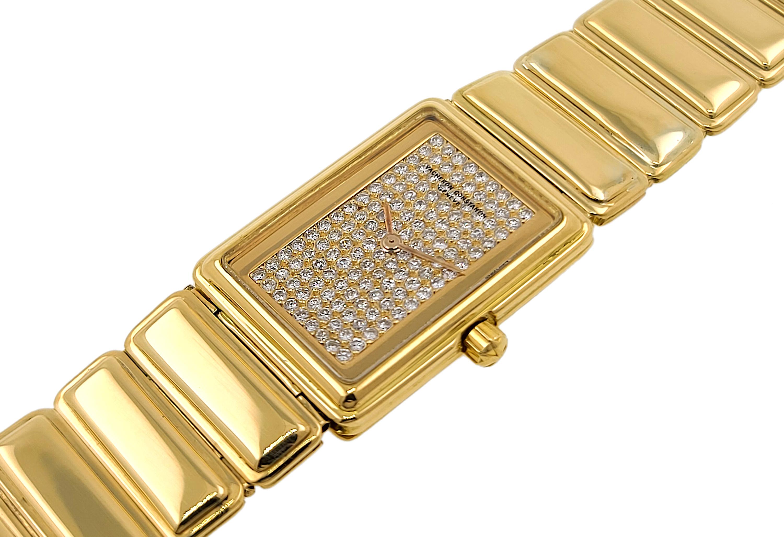 Vacheron Constantin Harmony Boîte en or 18 carats 750 134 diamants extra-fin avec papiers Pour femmes en vente