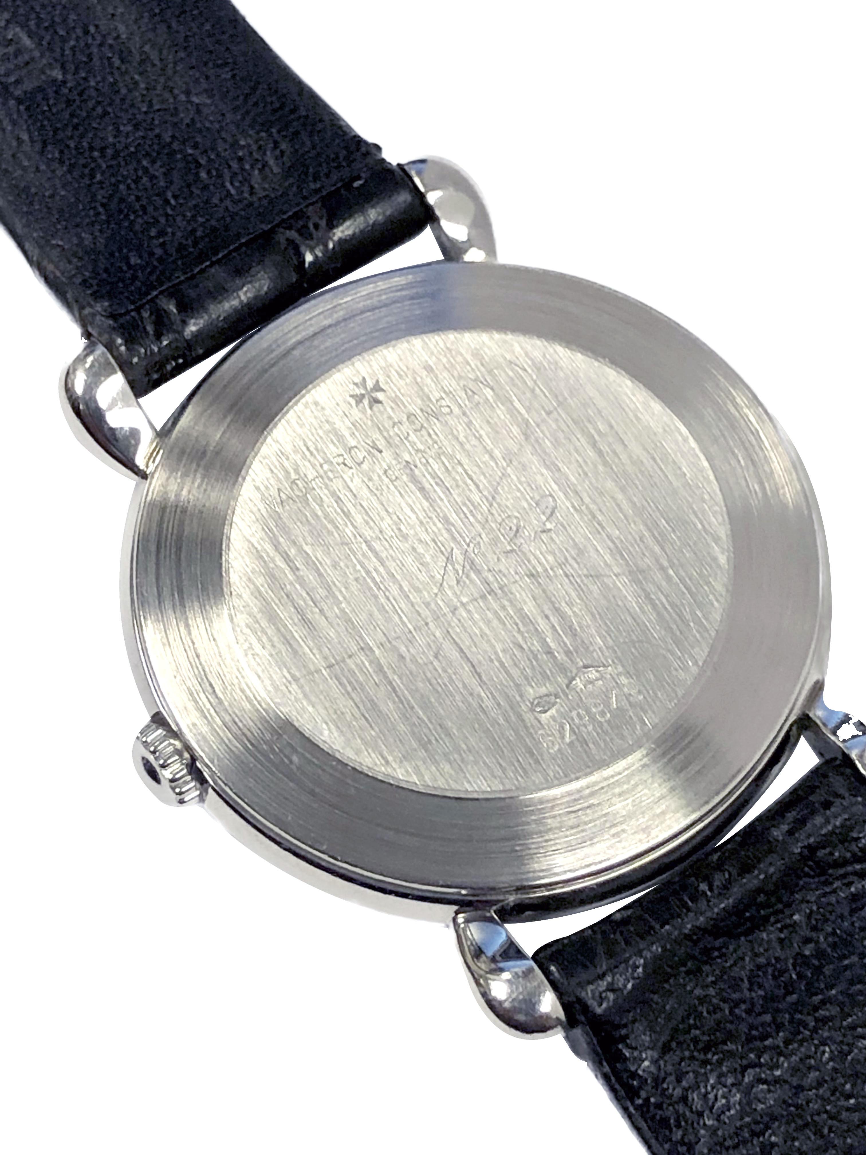 Vacheron Constantin Historique Montre-bracelet mécanique en platine à remontage mécanique Excellent état à Chicago, IL