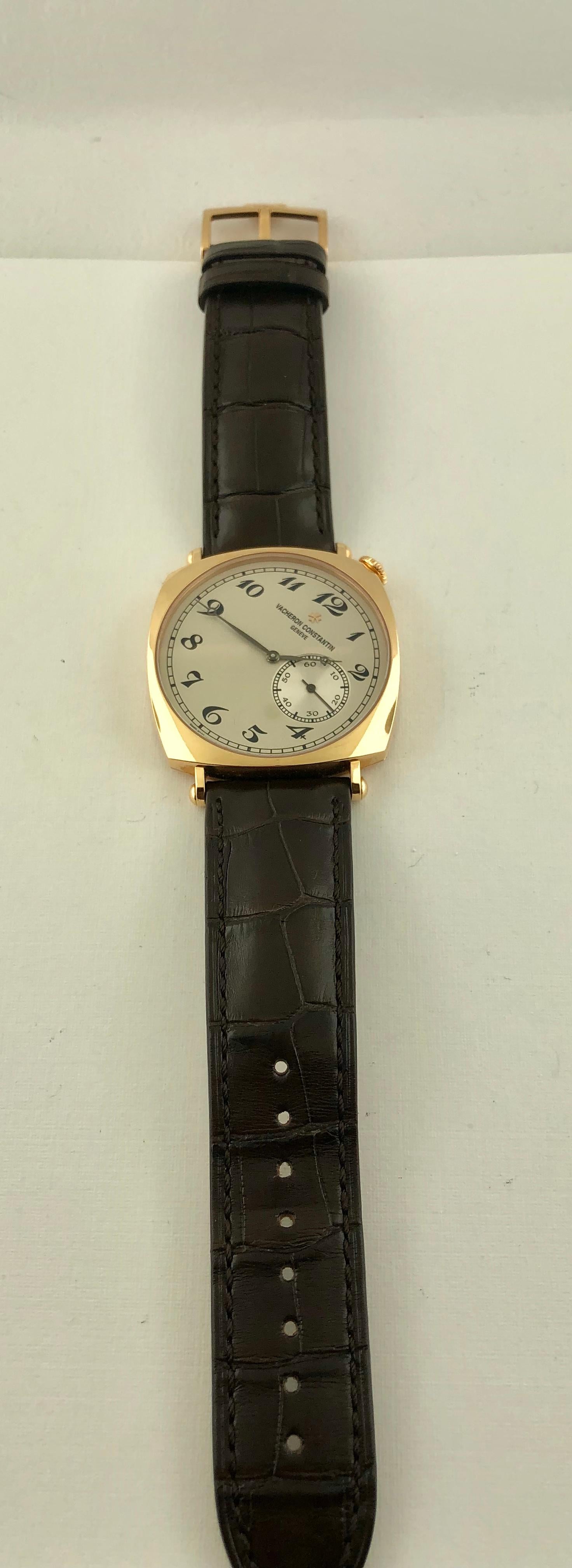 Vacheron Constantin Historiques American 1921 
 
18 karat Rose Gold 

Reference Number: 82035/000R-9359

Serial: 1241217

Movement: Manual winding

Retail Price: $35,700

No Box or Papers  

In Excellent Pre-Owned Condition 

124 Years In Business