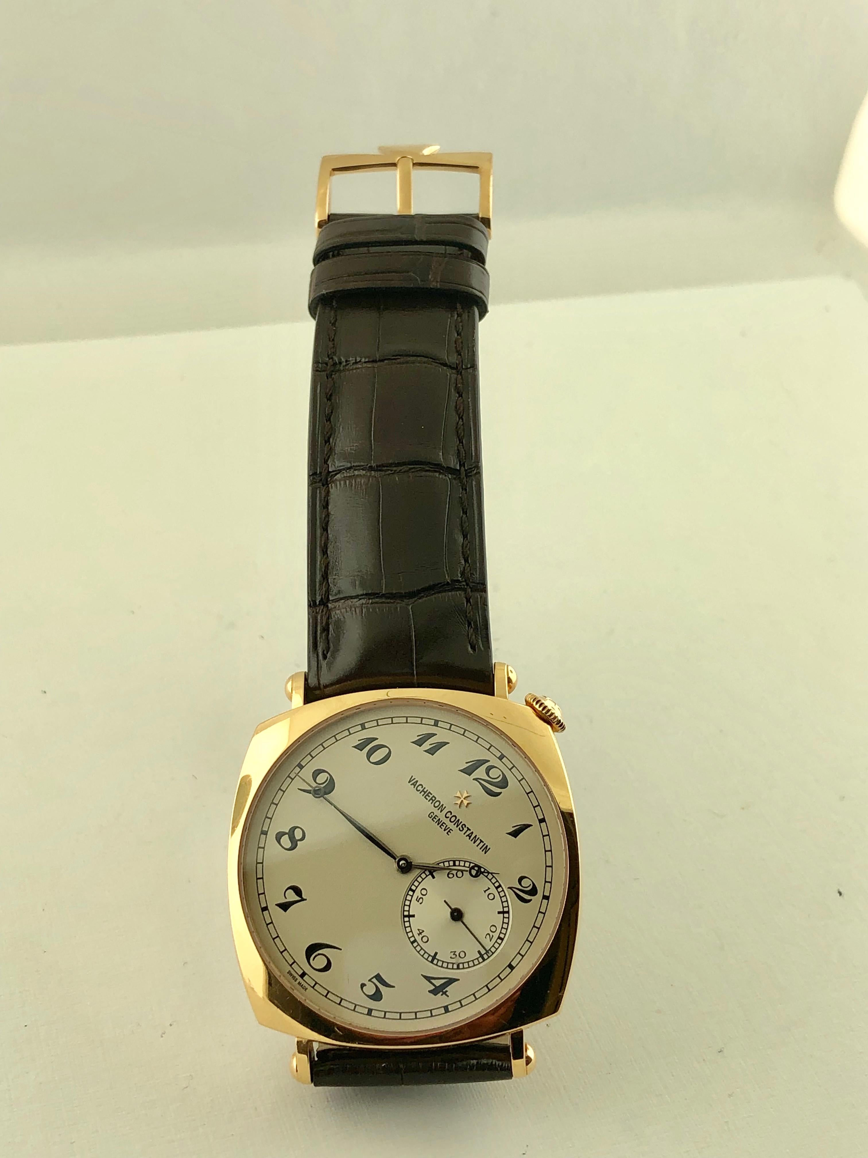 Vacheron Constantin Historiques American 1921 18 Karat Rose Gold Watch In Good Condition For Sale In Ft. Lauderdale, FL