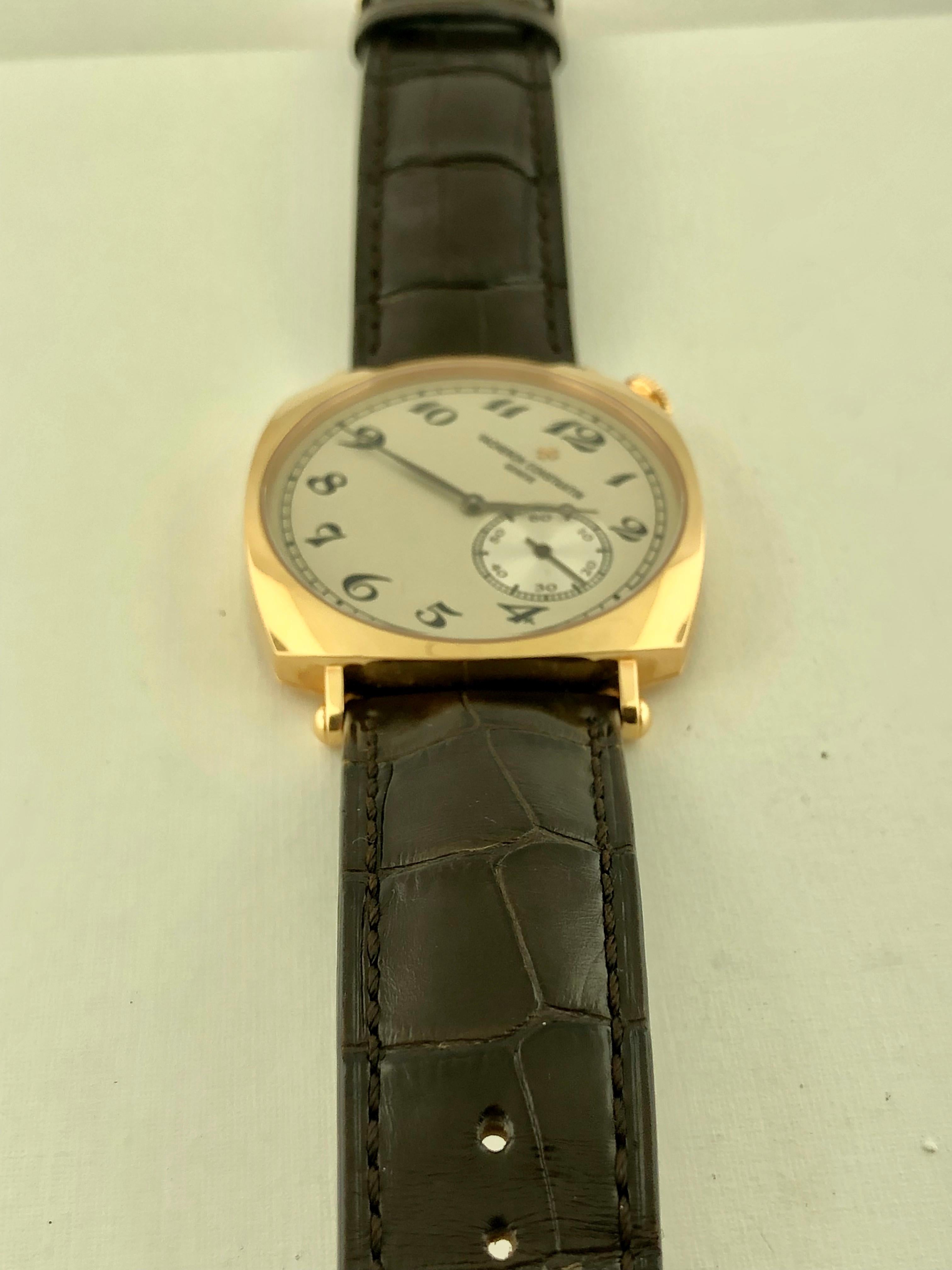 Vacheron Constantin Historiques American 1921 18 Karat Rose Gold Watch For Sale 5