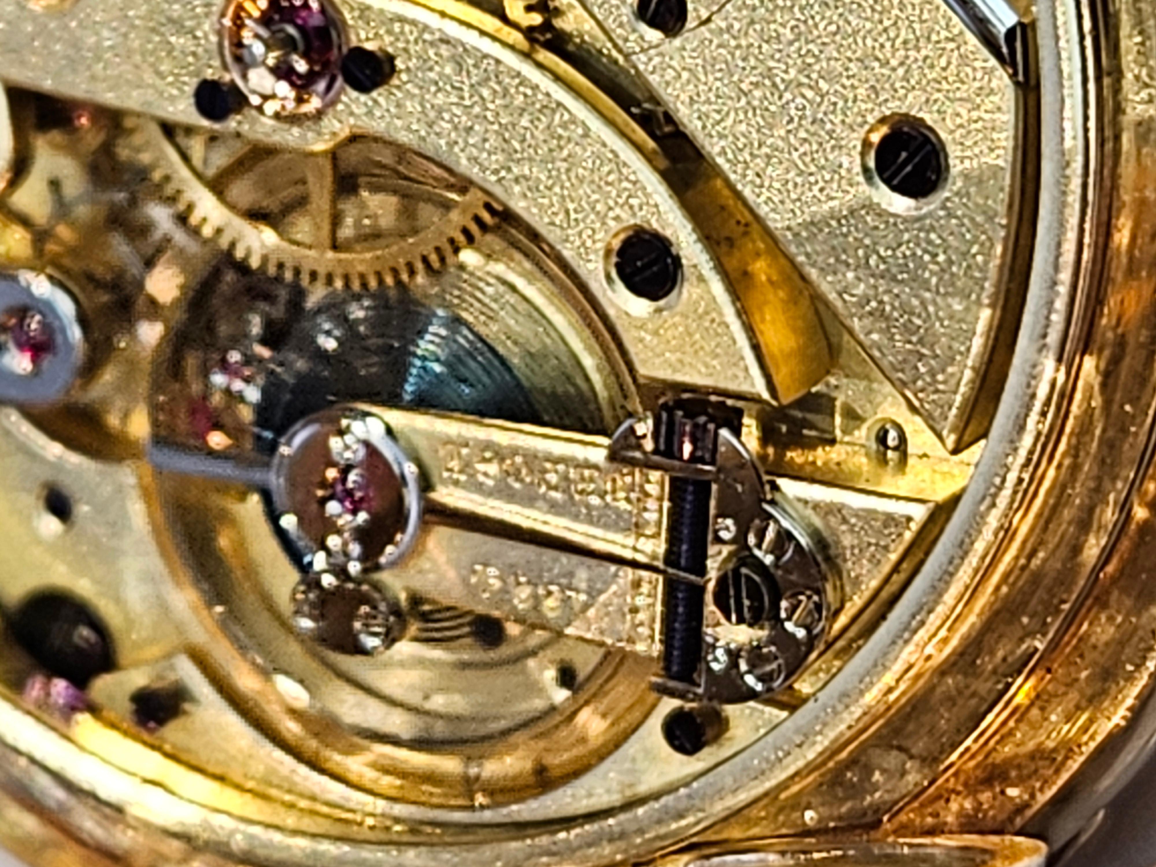 Vacheron Constantin Hunter Case Pocket Watch 1 Botton Chronograph 18kt Pink Gold For Sale 15