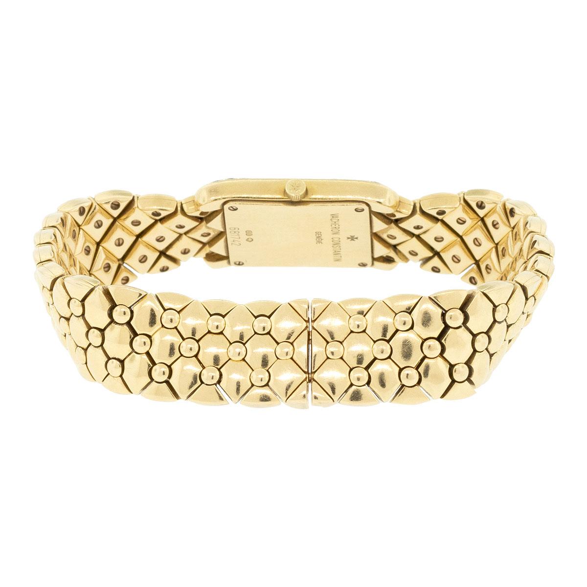 Taille ronde Vacheron Constantin Ispahan Montre en or jaune 18 carats avec diamants en vente