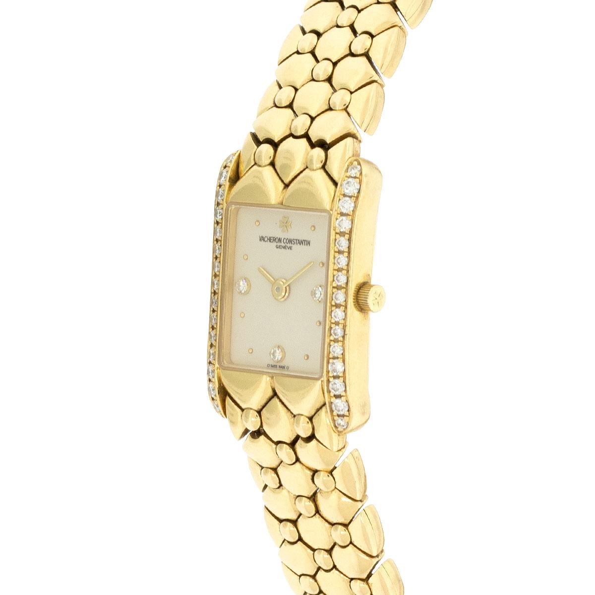 Vacheron Constantin Ispahan: 18 Karat Gelbgold Diamant-Uhr im Zustand „Gut“ im Angebot in Boca Raton, FL