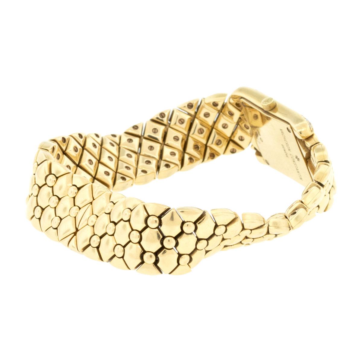 Vacheron Constantin Ispahan Montre en or jaune 18 carats avec diamants en vente 1