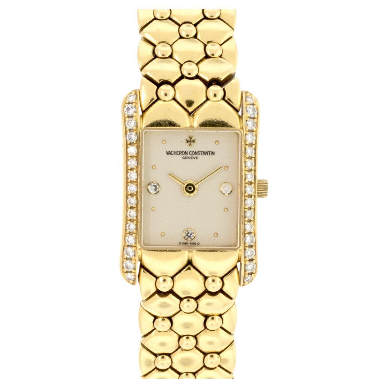 Vacheron Constantin Ispahan: 18 Karat Gelbgold Diamant-Uhr im Angebot