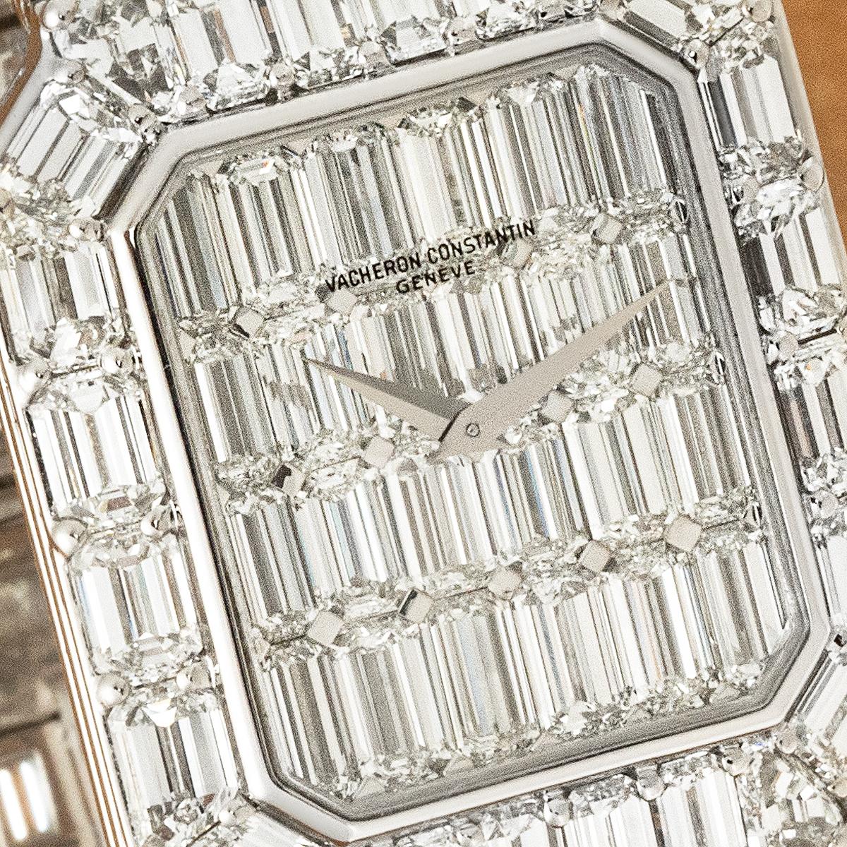 Emerald Cut Vacheron Constantin Kalla Pagode White Gold Diamond Set 35516/986G-7