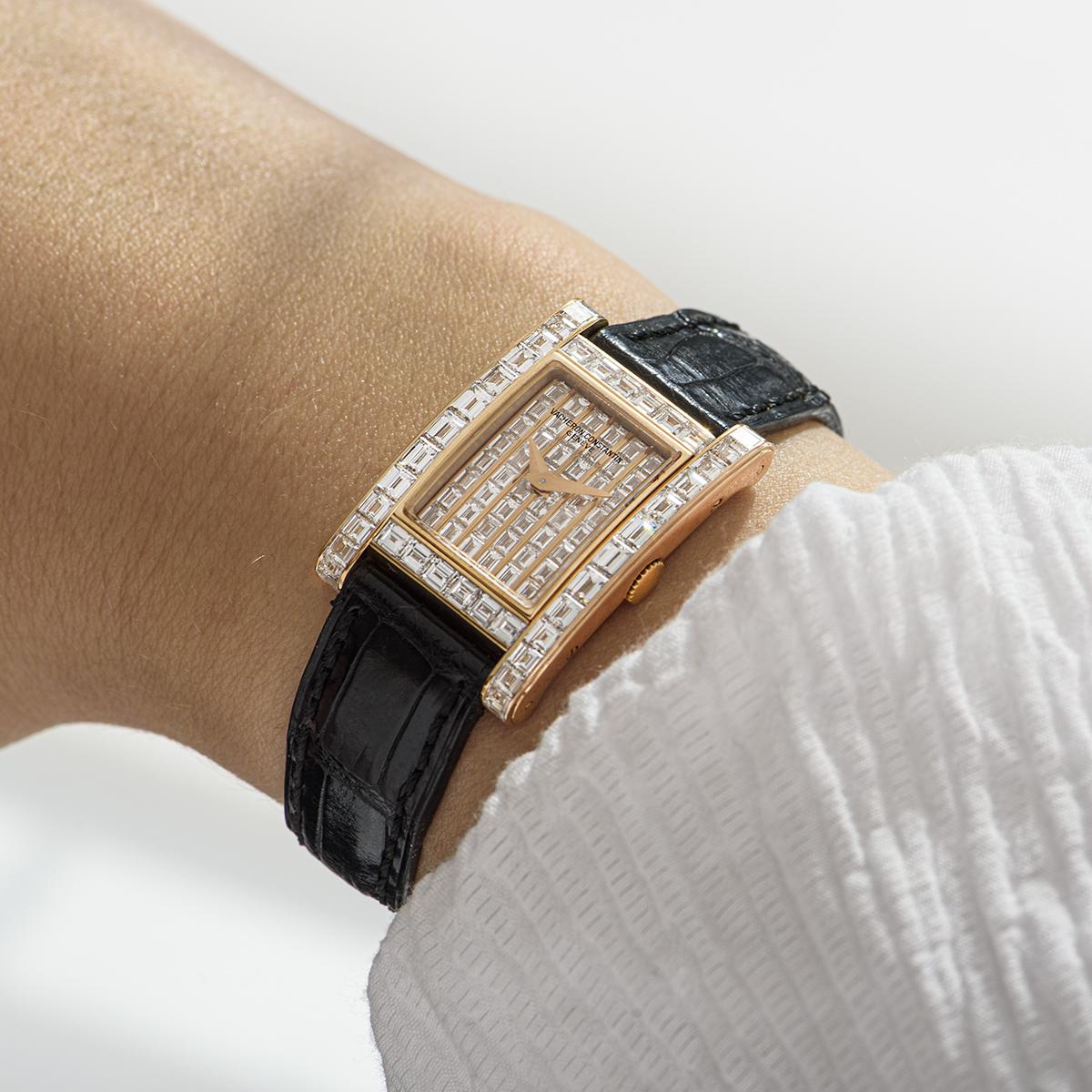Vacheron Constantin Kalla Rome Rose Gold Diamond Set 16570 In Excellent Condition In Mayfair, London, London
