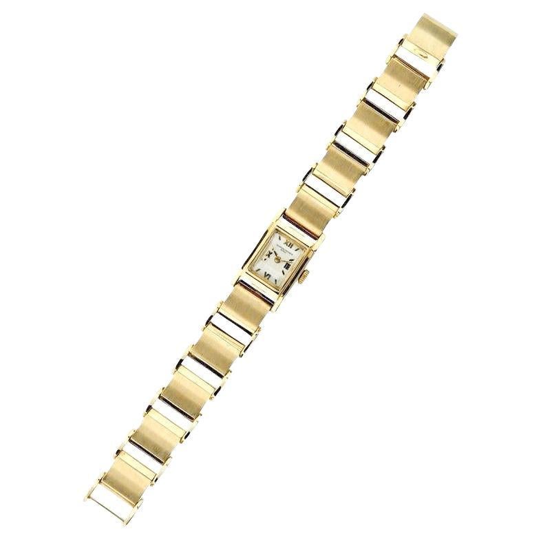 Art Déco Vacheron & Constantin Orologio da donna con bracciale Art Deco in oro 14 carati, anni '40 circa in vendita