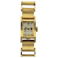 Vacheron & Constantin Ladies 14 Karat Gold Art Deco Bracelet Watch circa 1940s