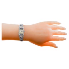 Vacheron Constantin Ladies Platinum Diamond Sapphire Watch from 1930's