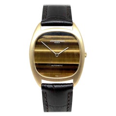 Vacheron & Constantin Montre-bracelet automatique à grand cadran en or jaune avec œil de tigre