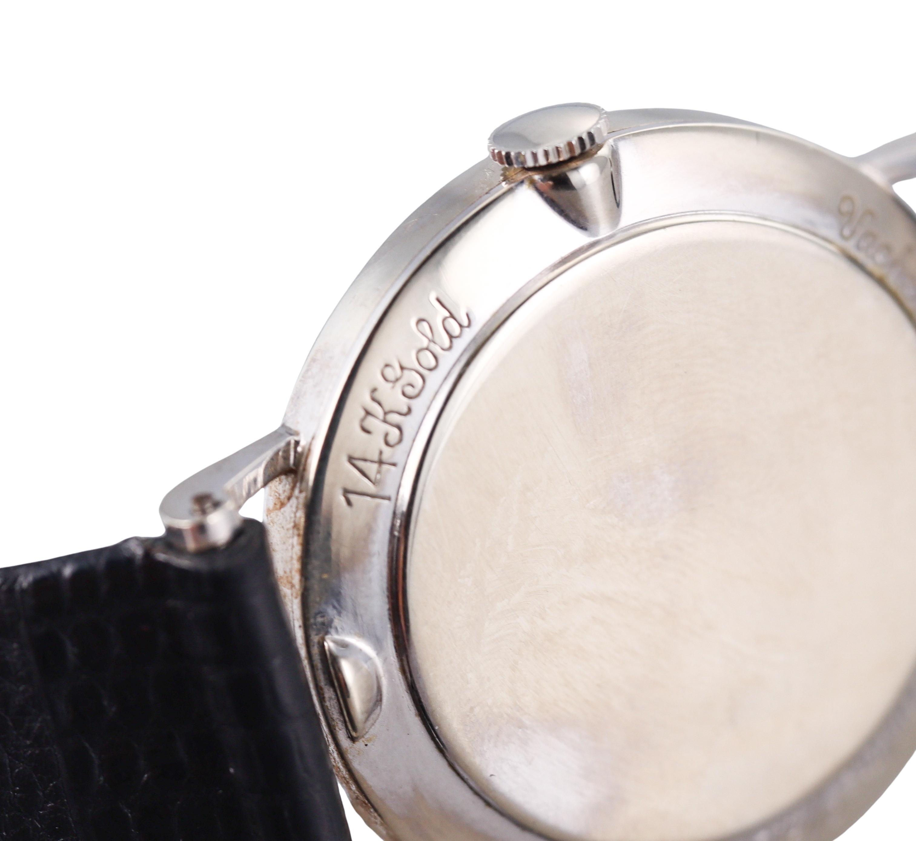 Women's or Men's Vacheron Constantin LeCoultre Mystery Dial Diamond White Gold Watch For Sale