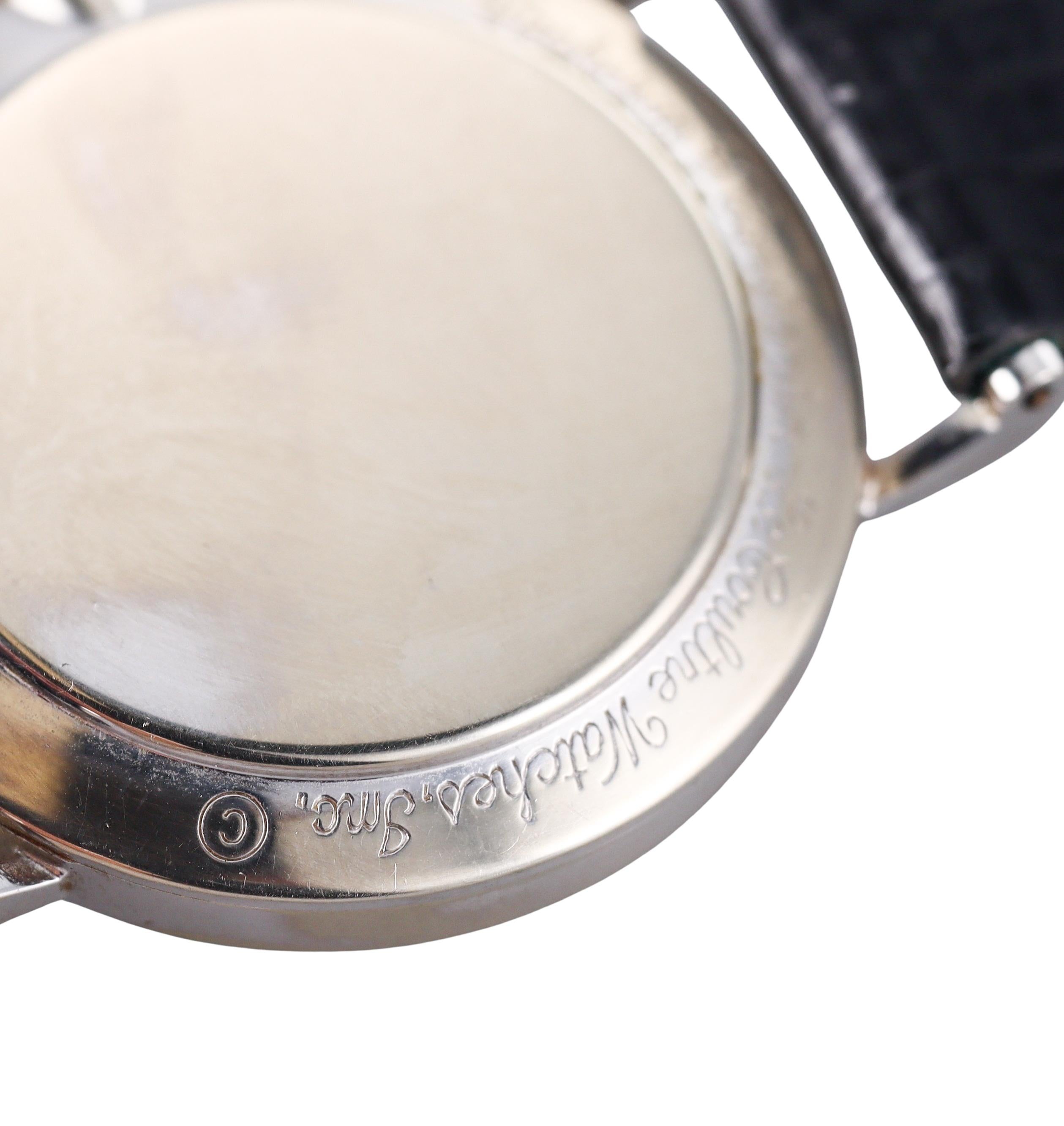 Vacheron Constantin LeCoultre Mystery Dial Diamond White Gold Watch For Sale 1