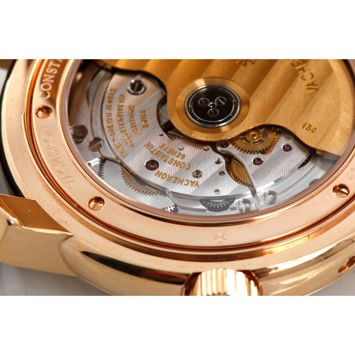 Vacheron Constantin Malte Dual Time Regulator Rose Gold Watch In Excellent Condition In Dallas, TX