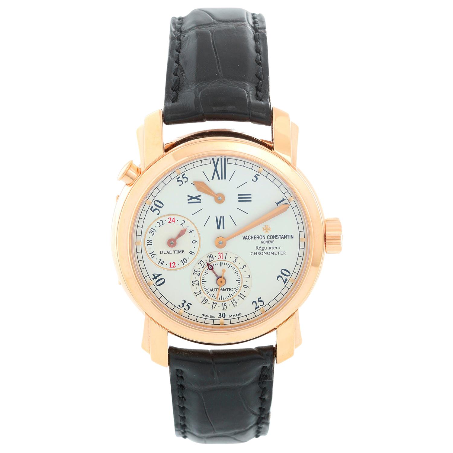Vacheron Constantin Malte Dual Time Regulator Rose Gold Watch