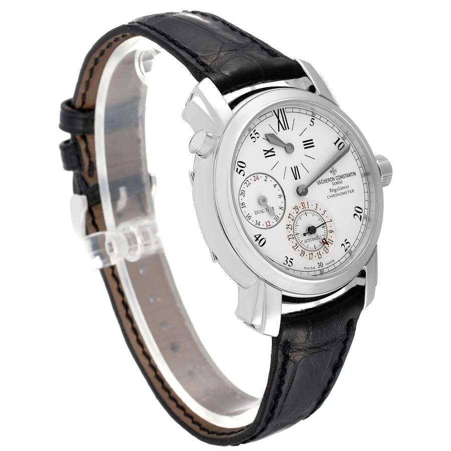Vacheron Constantin WeiBgold Herrenuhr Malte Dual Time Regulator 42005 bei 1stDibs