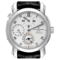 Vacheron Constantin Malte Dual Time Regulator White Gold Mens Watch 42005