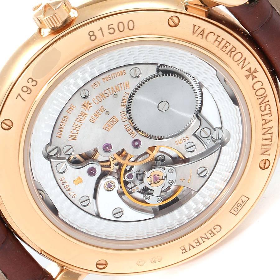 Vacheron Constantin Malte Grande Rose Gold Diamond Watch 81500 Papers For Sale 1