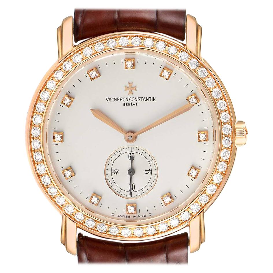 Vacheron Constantin Malte Grande Rose Gold Diamond Watch 81500 Papers