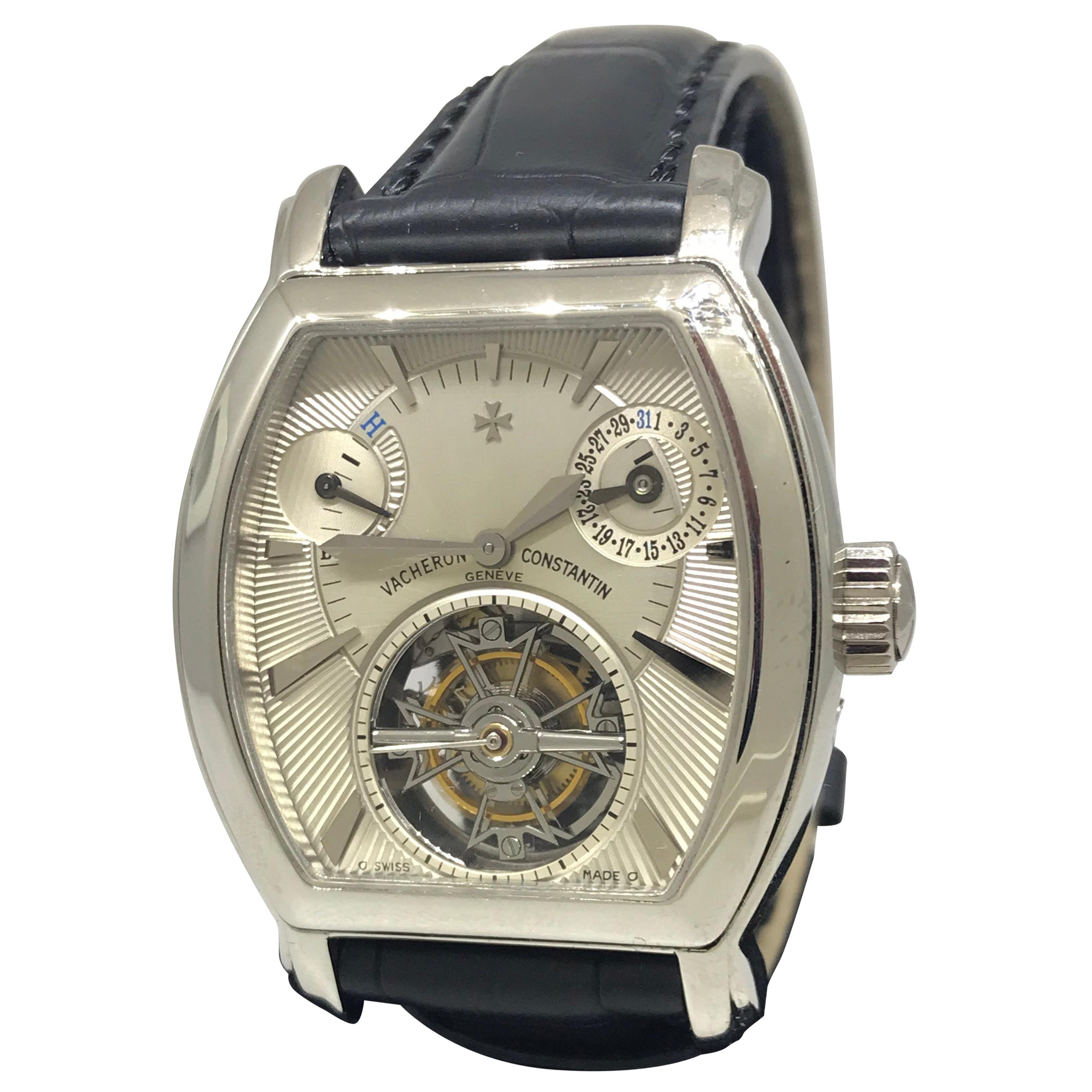 Vacheron Constantin Malte Platinum Tonneau Shape Tourbillon Men's Watch 30066/2 For Sale